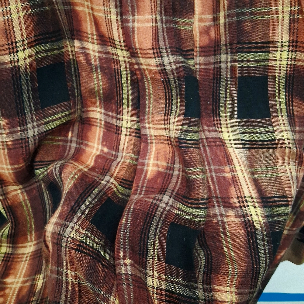 🔥Jaded Gypsy Urban Plaid Brown Jean Women's Tunic - Picture 8 of 8